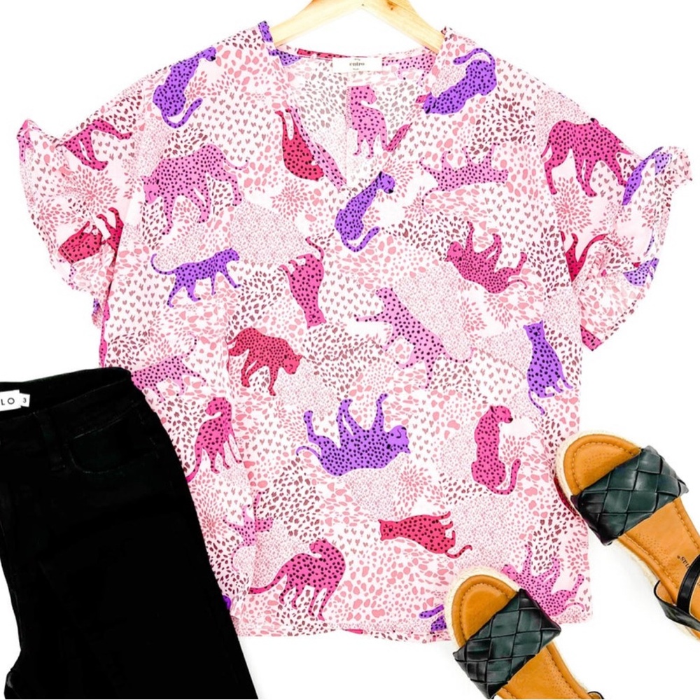 Colorful Women’s Animal Print Top